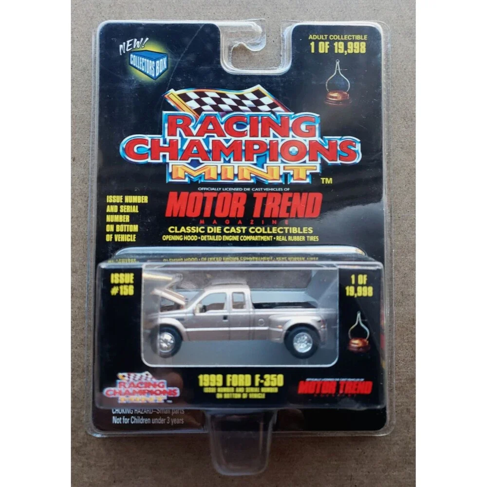 Vintage 1998 Racing Champions MINT 1999 FORD F-350 Gold Tan MOTOR TREND 158 1:64